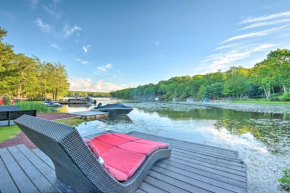 Waterfront Lake Harmony Home with Hot Tub and Fire Pit Lake Harmony
